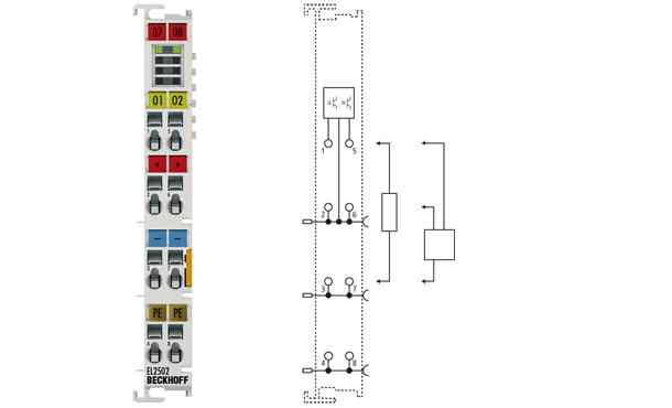 2-通道脉宽输出端子模块 24 V DC EL2502