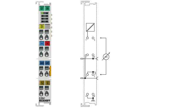 1-, 2-channel analog input terminals 0…10 V, single-ended, 12 bits EL3061, ES3061