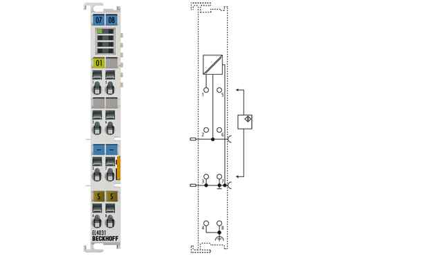 1-, 2-通道模拟量输出端子模块 -10…+10 V, 12/16 bits EL4031, ES4031