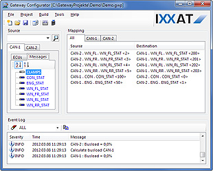 CAN bridge Gateway Configuration Tool