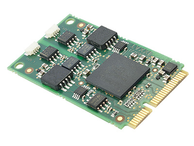 Cost-effective and flexible PCI express Mini board with up to two High-Speed CAN interfaces